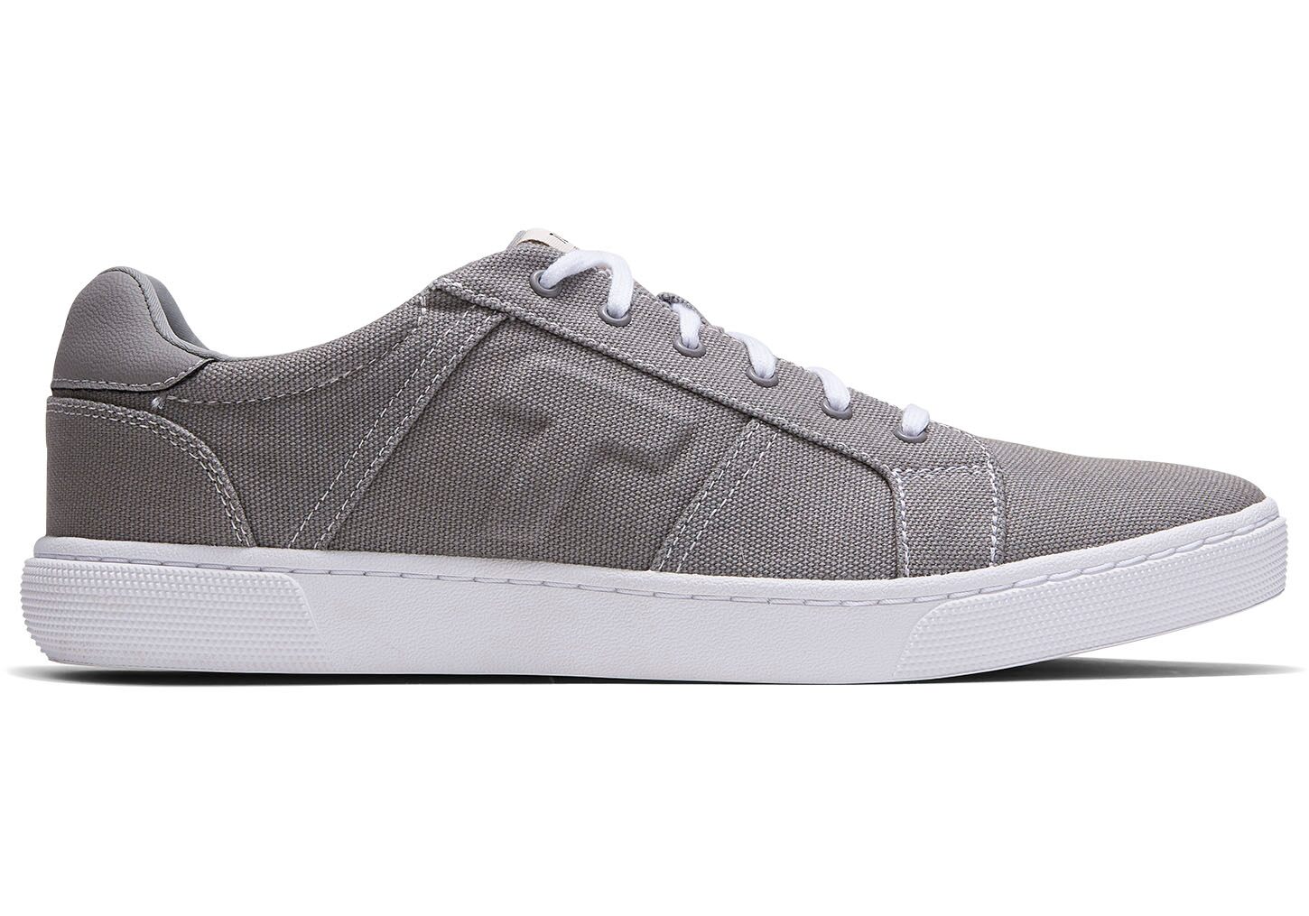 Toms Leandro Canvas - Mens Sneakers - Grey - NZ - 638205XQH